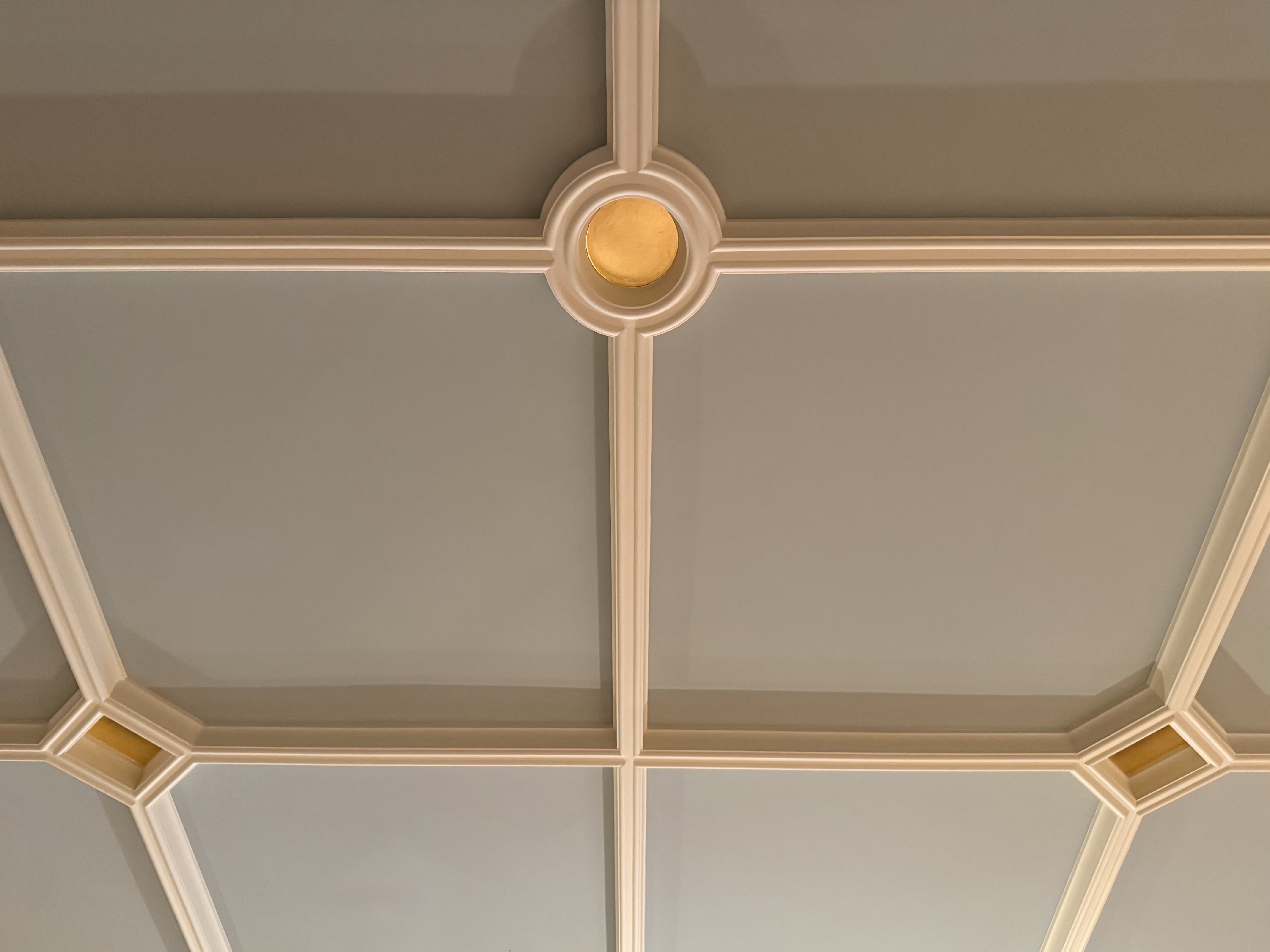 Coffered ceiling with gilded roundels