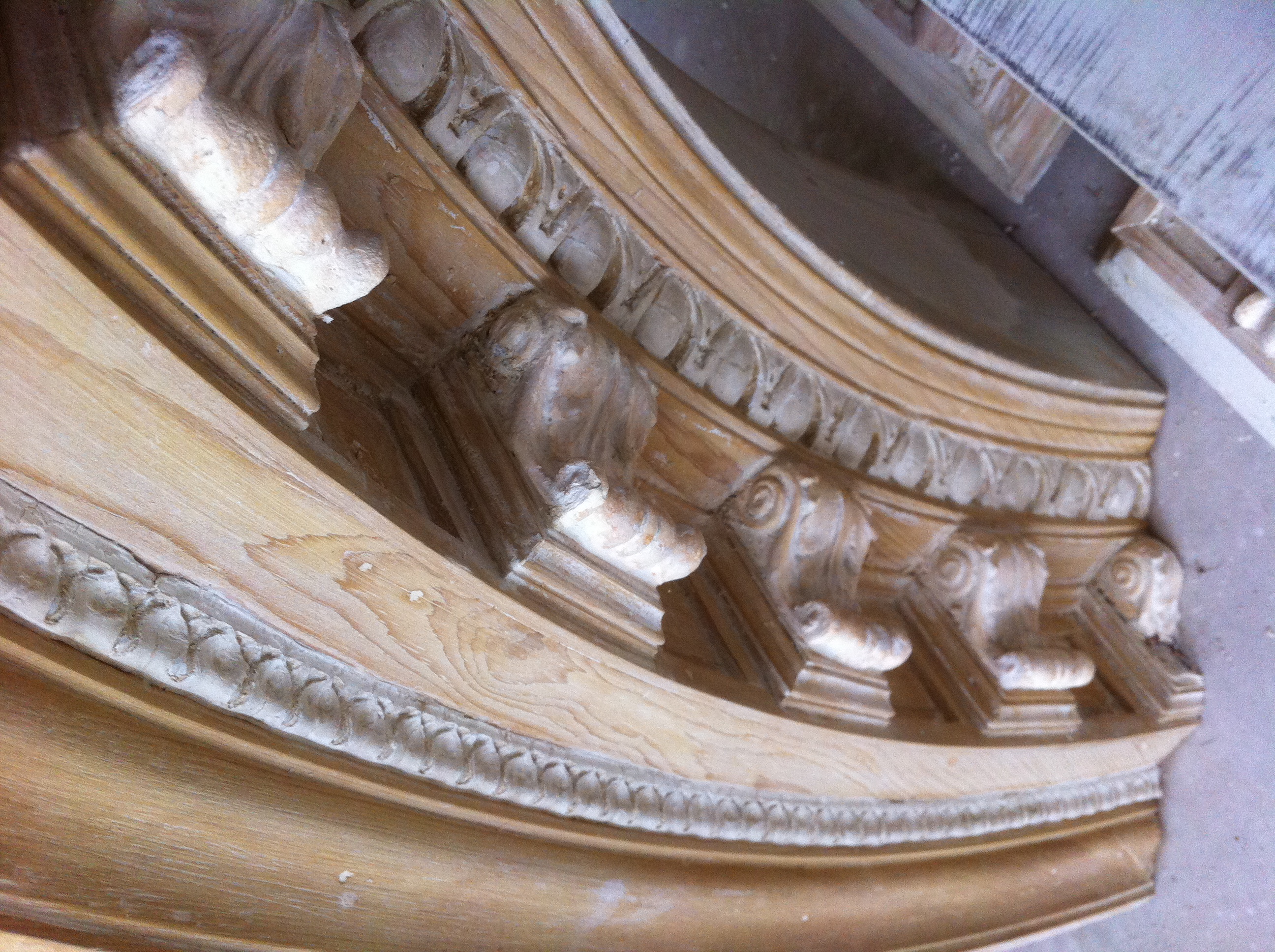 Stripped heritage cornicing and enrichments